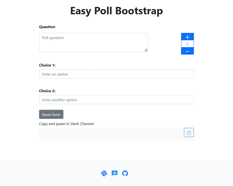 site to generate string to easy poll